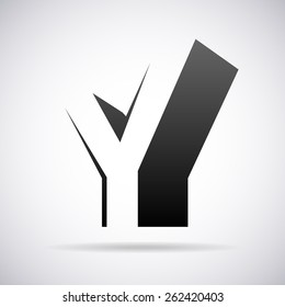 Vector logo for letter Y design template