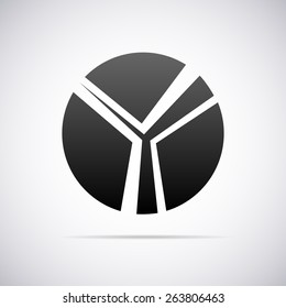 Vector logo for letter Y design template
