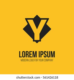 Vector Logo Letter Y Yellow