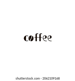 vector logo lettering coffee and grains