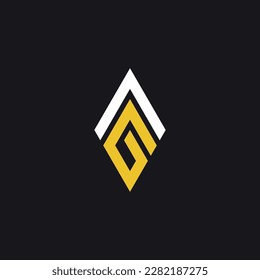 Vector Logo - Lettermark Design is Combination Letter A and G Customized - Abstract Style Logo