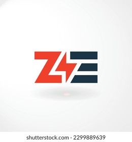 Logotipo del vector - Marca Z y E - Logotipo de estilo abstracto