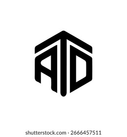 Logotipo del Vector de las letras A, T y D