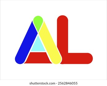 Vector logo with the letters AL for the name of an activity, city or entity