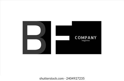 Vector logo with letters b and f abstract illustration