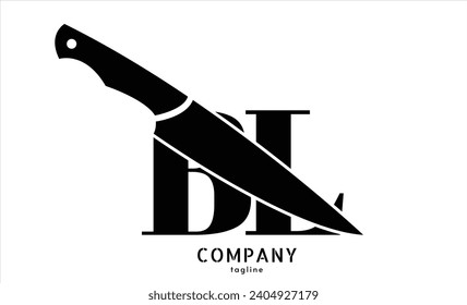 Logo vector con letras b y l ilustración abstracta