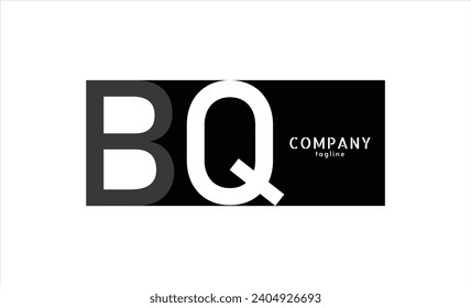 Logo vector con letras b y q ilustraciones abstractas