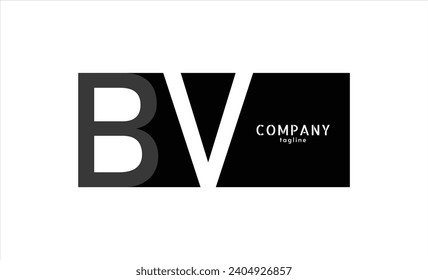 Vektorlogo mit Buchstaben b und v, abstrakte Abbildung