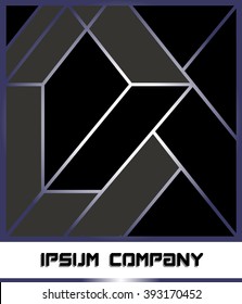 Vector logo letters C. It consists of geometric shapes. Contains a space for your text. EPS10.