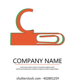 Vector logo letters C. Isolated on a white background. Contains a space for your text. EPS10.