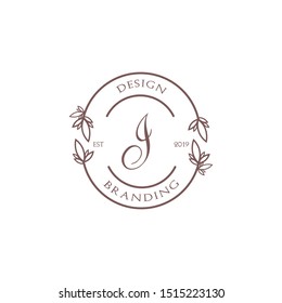Vector logo letters i design template. modern logo, spa, decoration, brand, wedding and element vector illustrasion