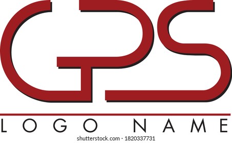 Vektorlogo mit den Buchstaben G, P, S. Geeignet für Monogramme, Firmen, Profis