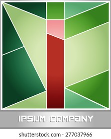 Vector logo letters I. It consists of geometric shapes.It contains a space for your text.