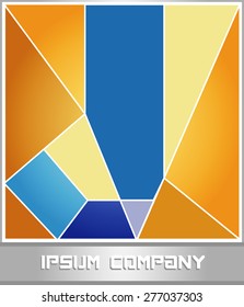 Vector logo letters J. It consists of geometric shapes.It contains a space for your text.