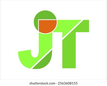 Vector logo with the letters JT for the name of a production or activity label