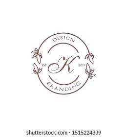 Vector logo letters k design template. modern logo, spa, decoration, brand, wedding and element vector illustrasion