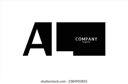 Logo vector con letras A y L ilustraciones abstractas.