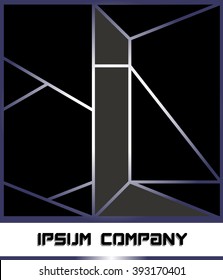Vector logo letters L. It consists of geometric shapes. Contains a space for your text. EPS10.