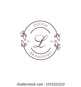Vector logo letters L design template. modern logo, spa, decoration, brand, wedding and element vector illustrasion