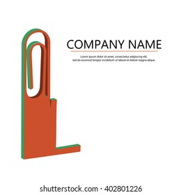 Vector logo letters L. Isolated on a white background. Contains a space for your text. EPS10.