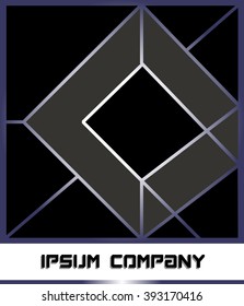 Vector logo letters O. It consists of geometric shapes. Contains a space for your text. EPS10.