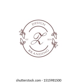 Vector logo letters Z design template. modern logo, spa, decoration, brand, wedding and element vector illustrasion