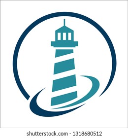 Vector Logo Lighthouse Design Element 