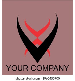 VECTOR LOGO FROM LINE ART, FORMING THE LETTER "VX", FOR FREE DESIGN.