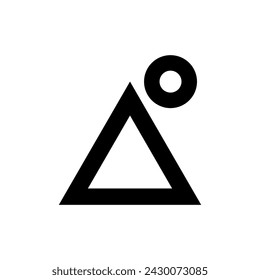 Vektor-Logo, Vektor-Linien-Illustration einer Person sitzt im Schneidersitz mit dem Kopf gebogen.