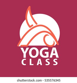 Logo vector en un estilo de línea. Gimnasio, centro de yoga, salón de spa. Símbolos de moda y belleza.