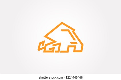 Vector logo lion.