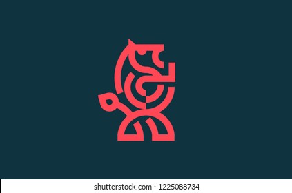 Vector logo lion