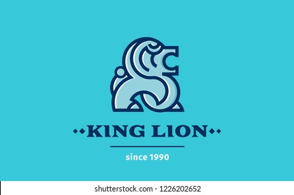 Vector logo lion