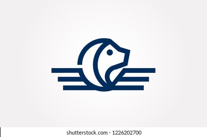 Vector logo lion
