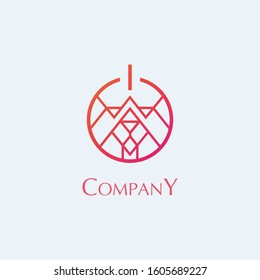 vector logo with a lion for decoration and design