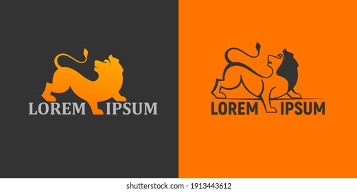 Vector logo Lion. Stylized Lion logo 