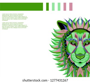 The Vector logo lion for T-shirt design or outwear