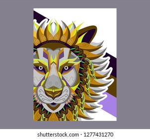 The Vector logo lion for T-shirt design or outwear
