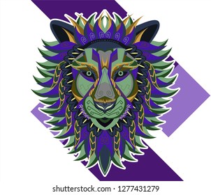 The Vector logo lion for T-shirt design or outwear