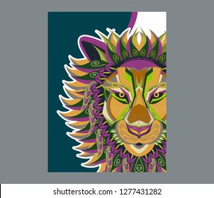 The Vector logo lion for T-shirt design or outwear