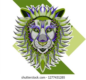 The Vector logo lion for T-shirt design or outwear