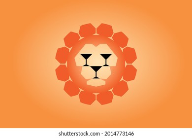 vector logo of a lion's head formed from wine glasses
