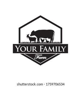 vector logo for the livestock business