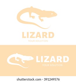 Vector logo lizard. Brand logo in the form of lizards