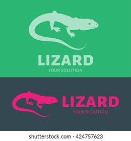 Vector logo lizard. Brand logo in the form of lizards