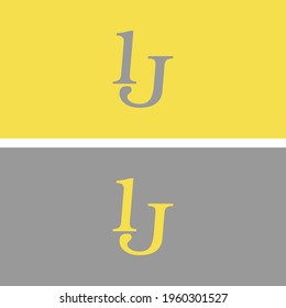 Vector logo of LJ and JL initial letter design in Illuminating and Ultimate style. Can be used as Logo, Brands, Mascot.