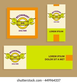 Vector logo Local Farm products. Hand drawn logotype restaurant, cafe, bar and card, banner for use in advertising, web design, packaging, identification.