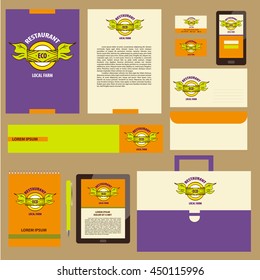 Vector logo Local Farm products. Hand drawn logotype restaurant, cafe, bar and corporate identity eco business company for use in advertising, web design, packaging, identification.