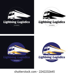 Vector logo of a logistics company, a truck