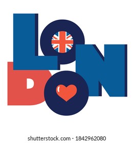 vector logo for London, british sticker, label